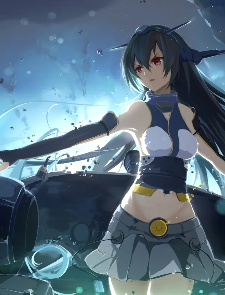 Anime-inspired warrior artwork